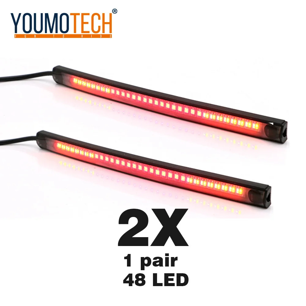 Универсальный 48 LED мотоциклетный ATV задний стоп светильник сигнал гибкий
