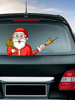 

New Car Accessories Christmas Auto Decorations DIY Car Sticker Windshield Santa Claus Cute Window Decals Car Wiper Sticker