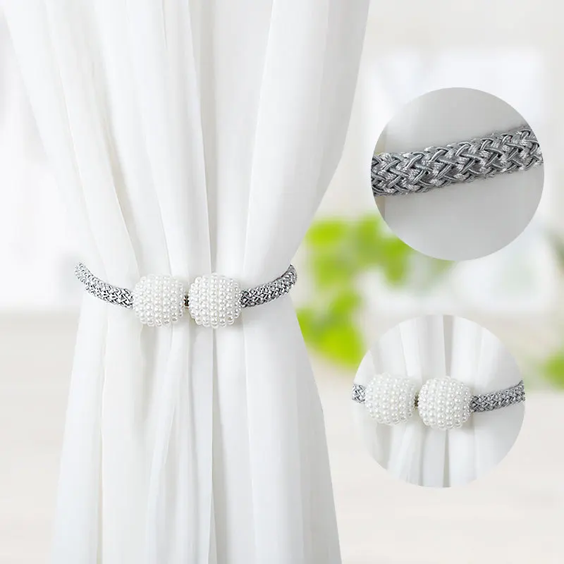 

1pc Pearl Magnetic Curtain Clip Curtain Holders Tieback Buckle Clips Hanging Ball Buckle Tie Back Curtain Accessories Home Decor