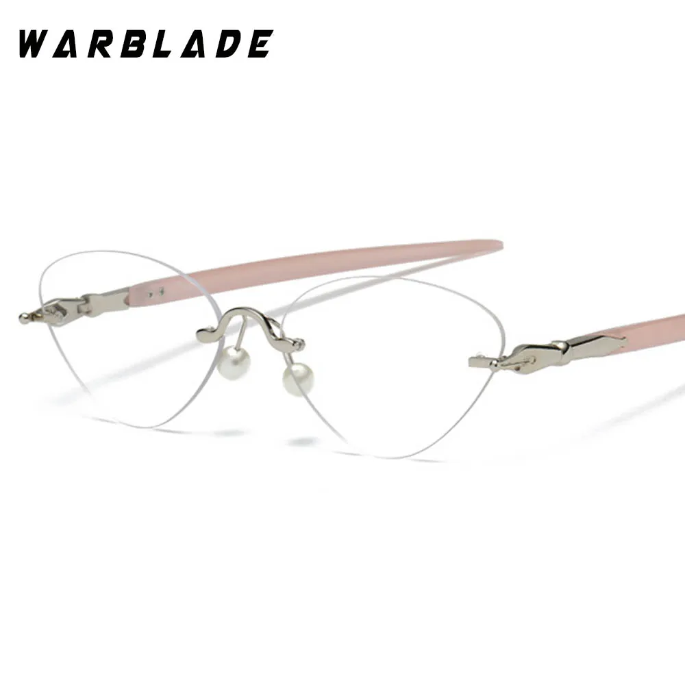 WarBLade горячая распродажа без оправы кошачьи прозрачные линзы стеклянные прозрачные оправа для глаз для женщин Оптические очки - Цвет оправы: clear pin