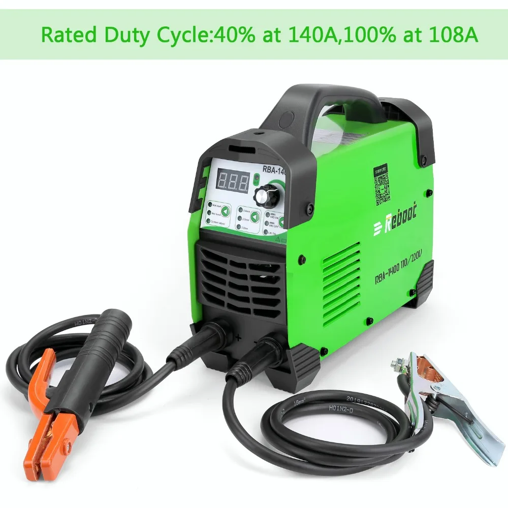 Equipo de soldadura Reboot ARC140 Inverter, MMA Lift-Tig, AC 110V/220V