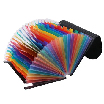 

24 Pockets Expanding Organizer A4 Letter Portable Receipt Wallets Briefcase Home Office Box Paper Large Capacity File Folder