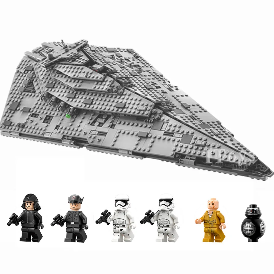 

In stock Star Wars Compatible with Legoinglys 75190 Destroyer Model Building Blocks 1585Pcs Bricks Starwars Toys for Children
