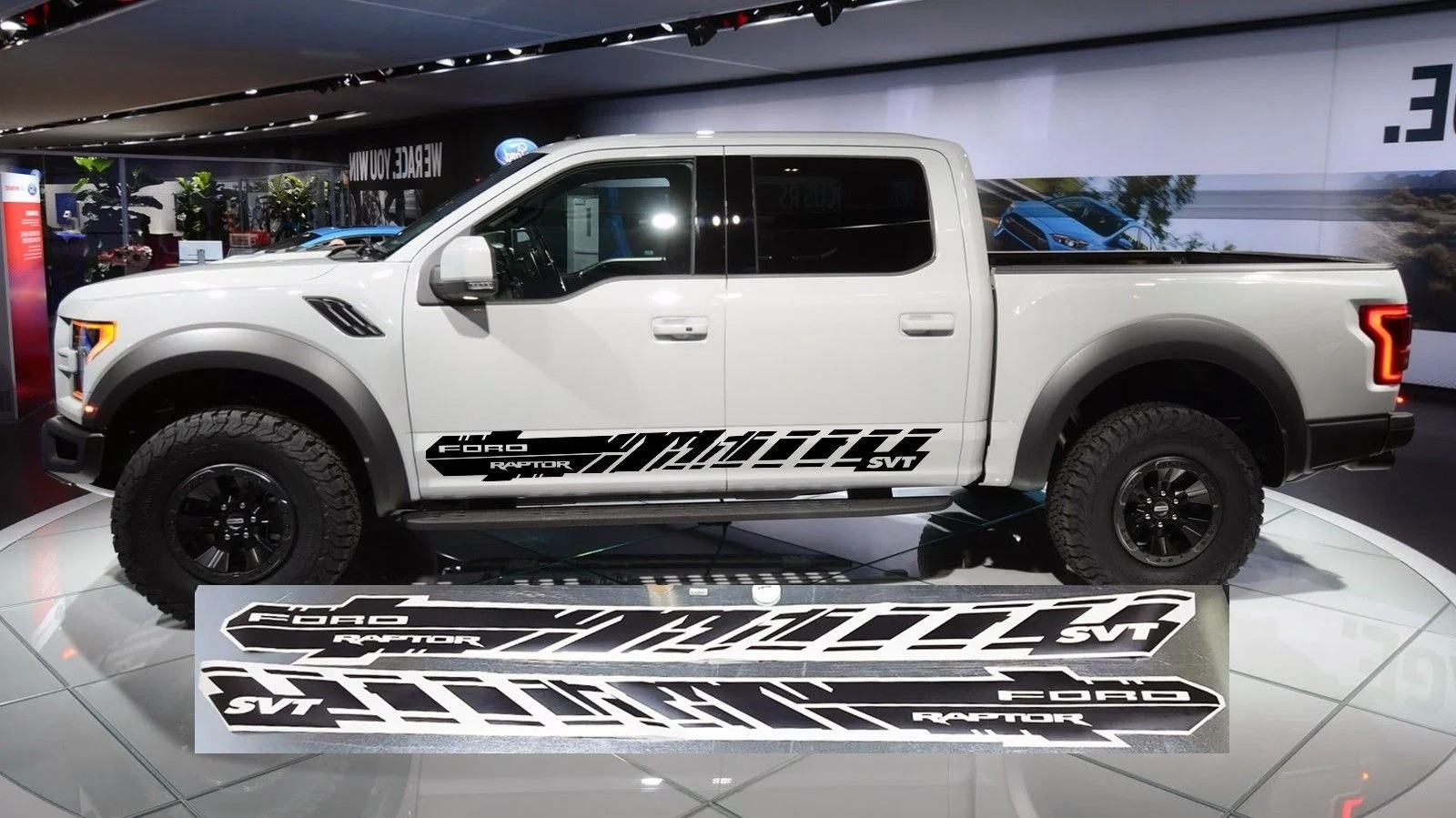 Для 1 комплекта/2 шт Ford F-150 Raptor графические боковые наклейки-полоски, наклейка на заказ Высокое качество стайлинга автомобилей