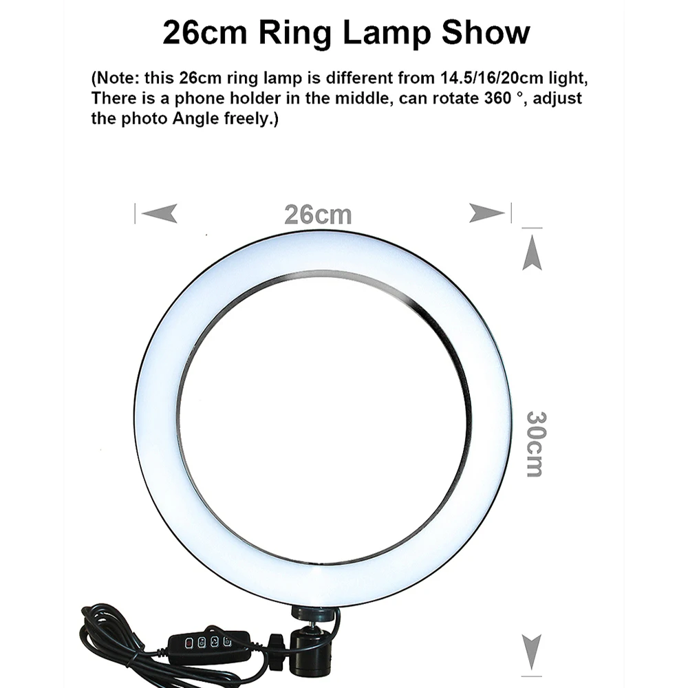Кольцевой заполняющий светильник с регулируемой яркостью, красивый светодиодный светильник-кольцо, видео светильник, холодный теплый бесступенчатый W/штатив 2 в 1, макияж, светильник ing Selfie