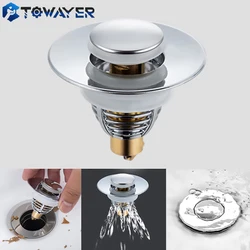 Universal Stainless Steel Pop-Up Bounce Core Basin Drain Filter Hair Catcher Shower Sink Strainer Bath Stopper Bathroom Tool