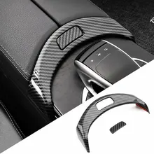 Accoudoir central de voiture avec boutons de boîte, décoration de cadre, garniture autocollante pour Mercedes Benz classe C W205 GLC X253 de 2015 à 2020