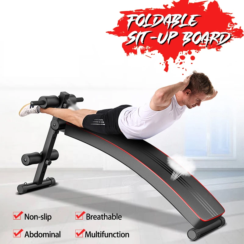Pilates Equipment Foldable Sit Up Ab Bench Adjustable Slant Board