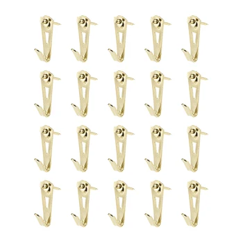 

uxcell Picture Hangers, Photo Frame Hanging Hooks Kit with Nails for Wall Mounting, Holds 38.5 lbs, 20 Pcs