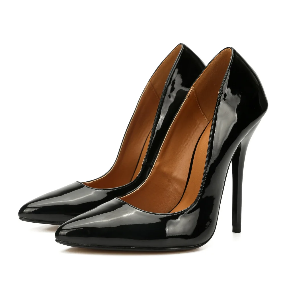 Mclubgirl/пикантные женские туфли-лодочки для клубной вечеринки и свадьбы; Новинка; мужские и женские туфли на очень высоком каблуке 14 см; ZQJ - Цвет: black