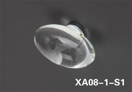 Oval Crystal Glass Knob Clear Cabinet Handle And Knob Drawer Pull Dresser Knob Wardrobe Hardware - Color: CRY0271-S