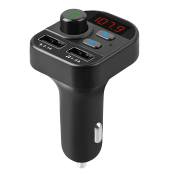 

Bluetooth 5.1 FM Transmitter Stereo Radio Player USB Jack Hands Free Calling