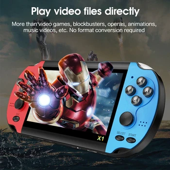 

Handheld Game Console Rechargeable Multifunctional Portable Retro Double Rocker HD Music Player 4.3inch Built In Games Gifts