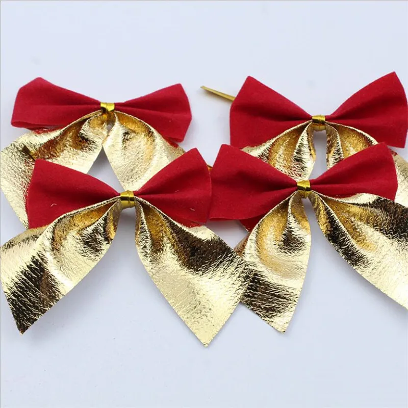 Festive Holiday Bow Ornaments Set - 12PCS Christmas Tree Decorations
