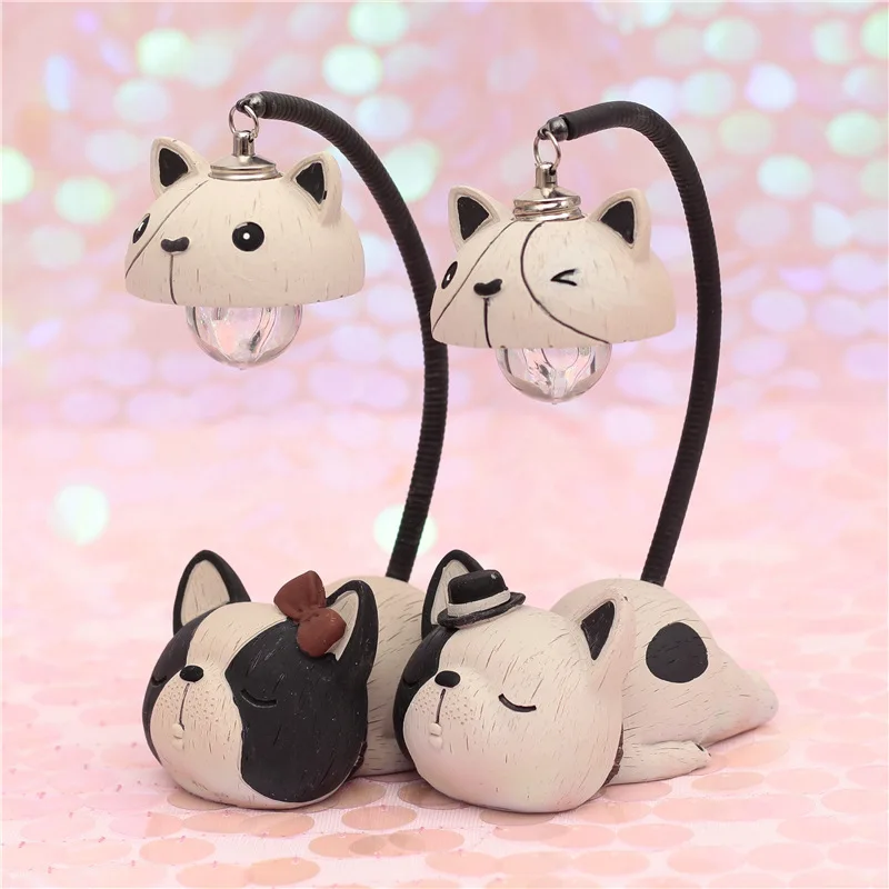 

Creative Resin Gift Chinese Zodiac Gift Dog Doll Piggy Bank Small Night Lamp Wind Chime Calendar Crafts Ornament Students