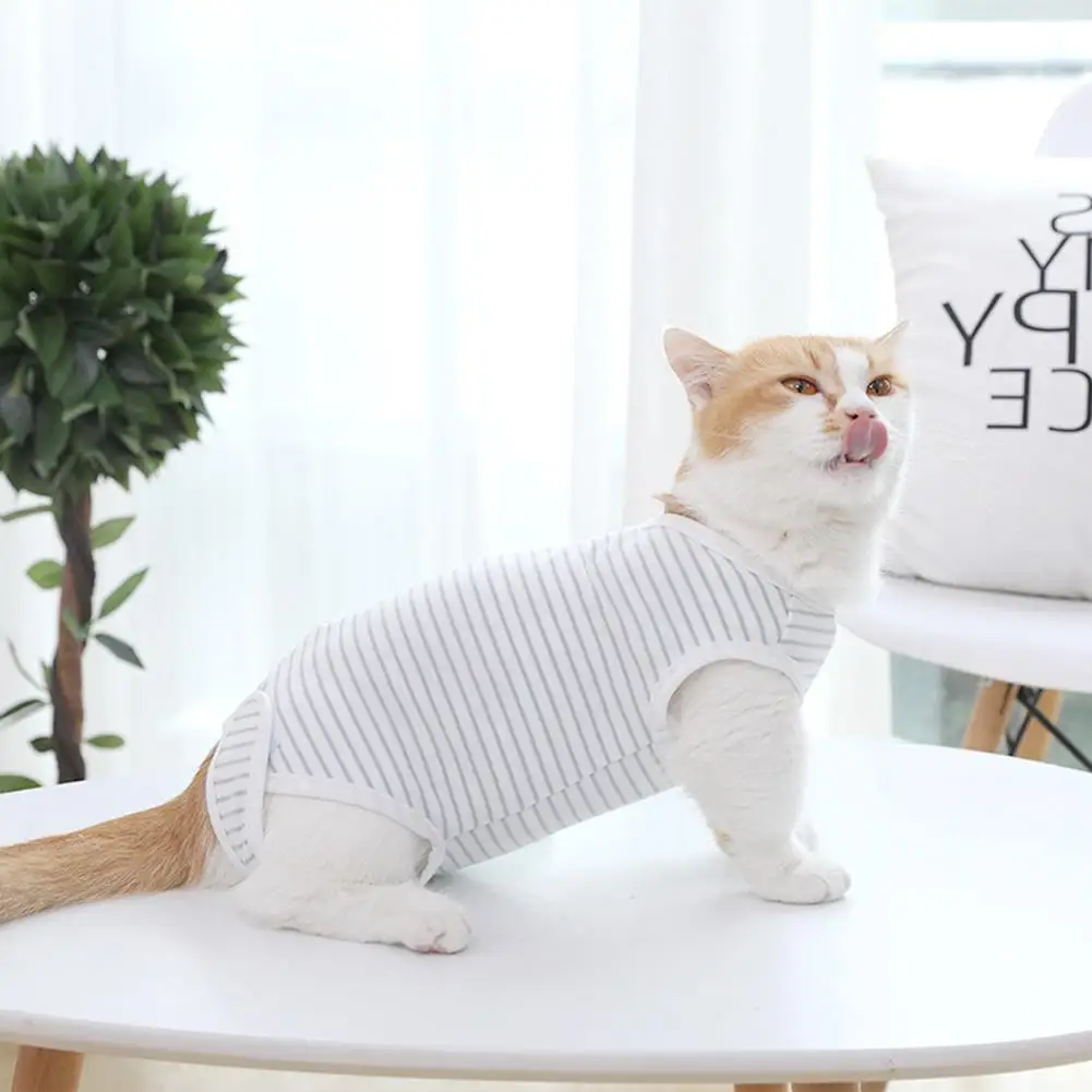 

New High-quality Cat Sterilization Clothes Weaning Cute Siamese Cat Surgical Recovery Suit Breathable Comfortable Pet Clothing