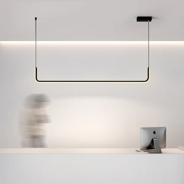 Modern LED Pendant Light for Kitchen Office Lustre Lamp LED Lights Lighting e607d9e6b78b13fd6f4f82: Black frame L120cm|Black frame L90cm|Gold frame L120CM|Gold frame L90CM