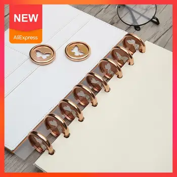 

1piece Notebook Mushroom Hole Butterfly Button Spiral Inner Storage Binder Box Supplies Paper Notebook Stationery Metal F7G6
