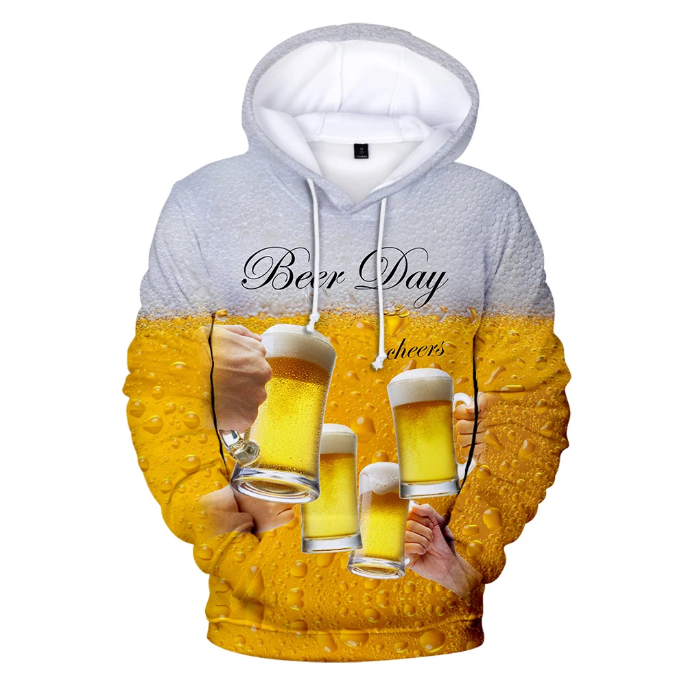 3D print Beer Day Hoodies Sweatshirts Men Women Hoody print 3D Hooded