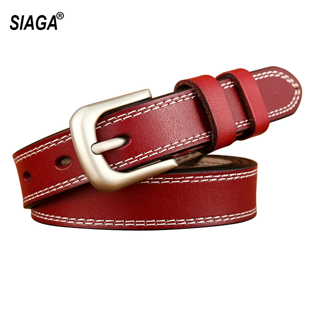 Hot Sale Ladies Genuine Leather Belt Dresses Female High Waist Belt Women's Pin Buckle Metal Belts for Woman FCO086