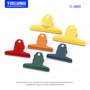 

Manufacturers Direct Selling Customizable Environmentally Friendly Metal Clip Baking Varnish Color Note Clip Food Sealing Clamp