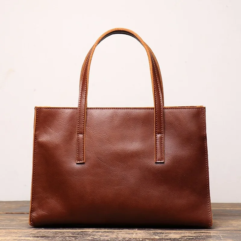 

2020 New Style Genuine Leather Handbag First Layer Cowhide Leather Single-shoulder Bag Simple Versatile Women's Square Sling Bag