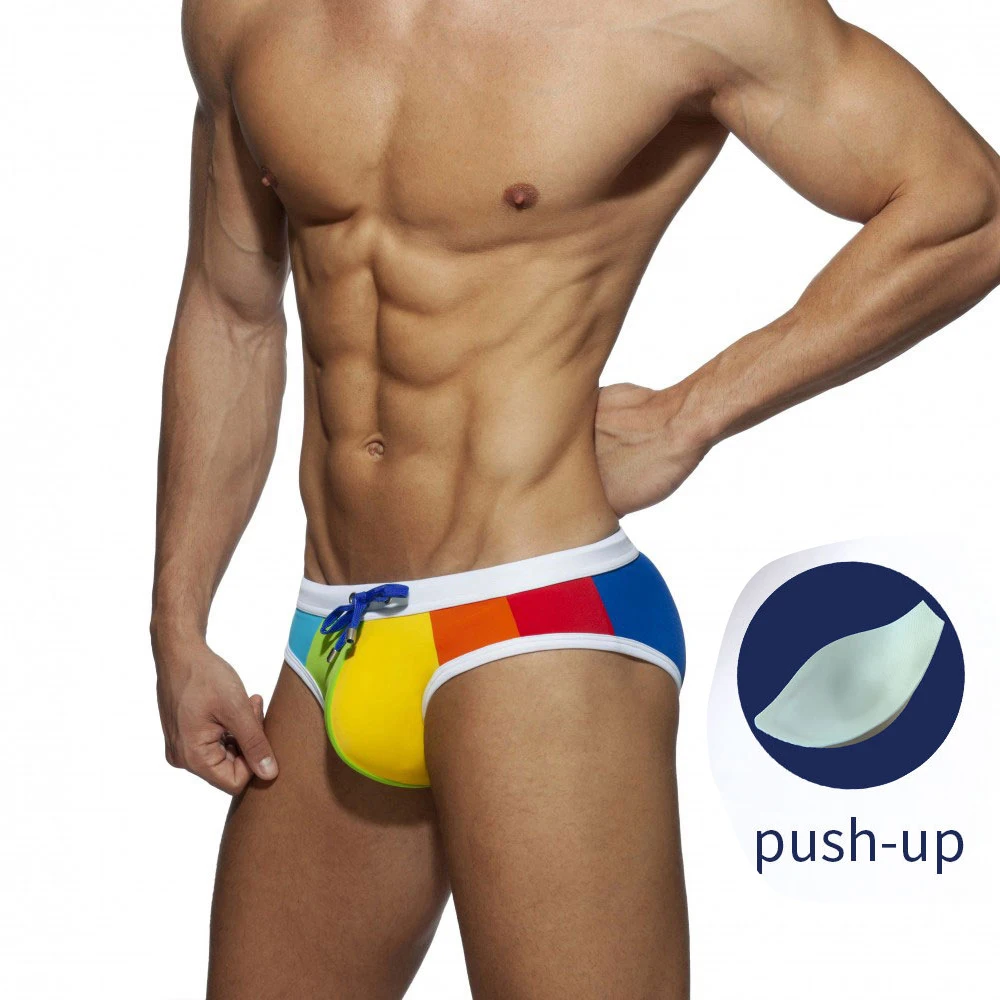 

2021 Men's Triangle Sexy Swim Shorts With Cup Quick-Drying Beach Bikini Swimsuit Men Summer Swimming Hot Spring Vacation Shorts