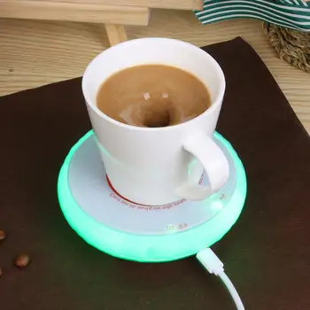 

ALLOYSEED Magnetic Stirrer USB Heating Mixing Cup Pad Mat Home Office Winter Warmer Milk Coffee Heater Mixer Thermostat Coaster