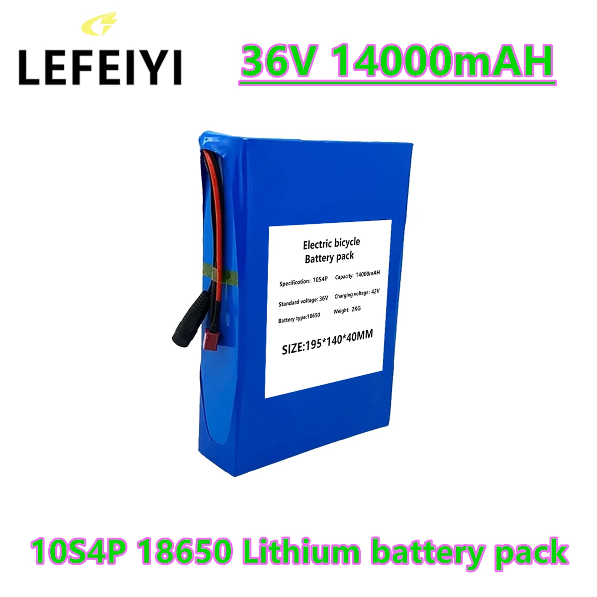 Новый 100% Оригинальный 36 в 14 Ач литий-ионный 10S4P квадратный 18650 Аккумулятор для