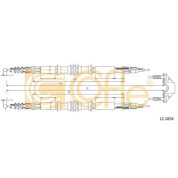 Трос стояночного тормоза задн OPEL ASTRA G all(дисковые тормоза