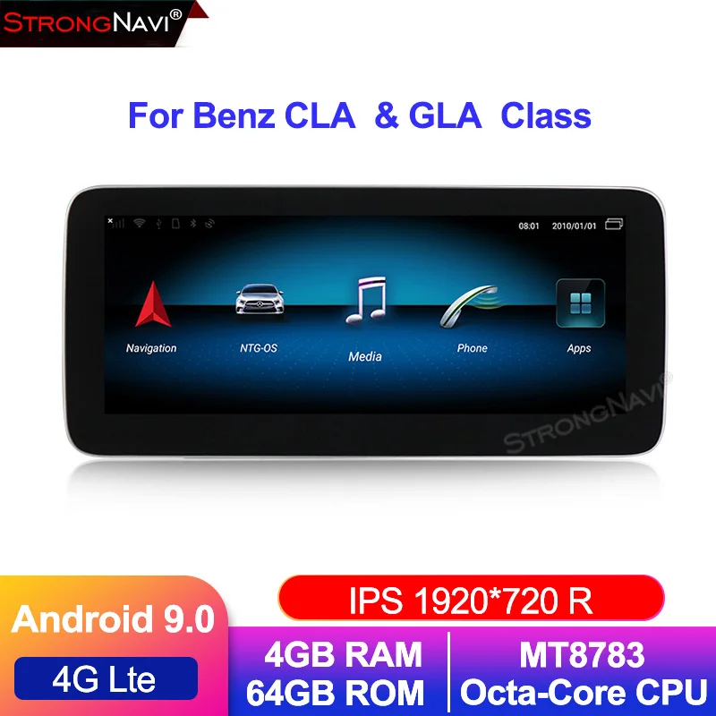1920*720 ips экран 4+ 64G Android 9,0 дисплей для Mercedes Benz CLA w177 GLA X156 2013- автомобильный Радио экран gps Навигация BT