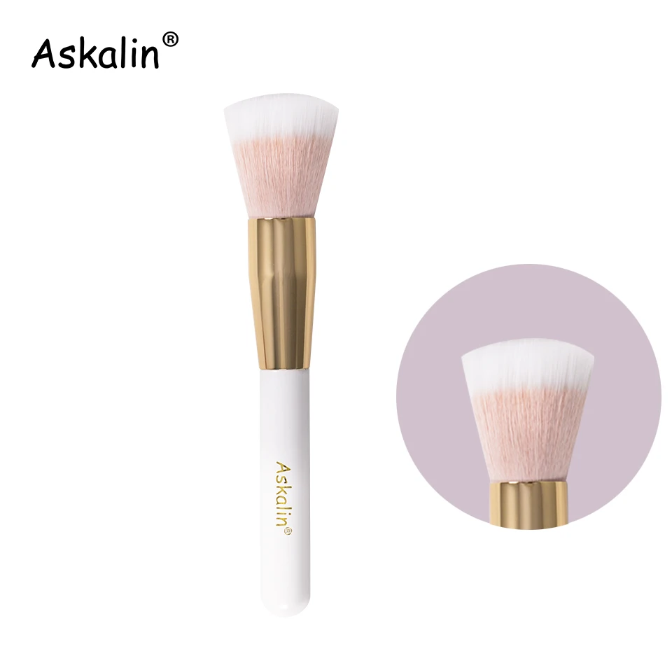 AP25 Askalin, роскошная жемчужно-белая ручка, Кисть для макияжа, веганская синтетическая нано Шерстяное волокно, розовая пудра для волос, румяна, Stippling, Кисть для макияжа - Handle Color: AP25