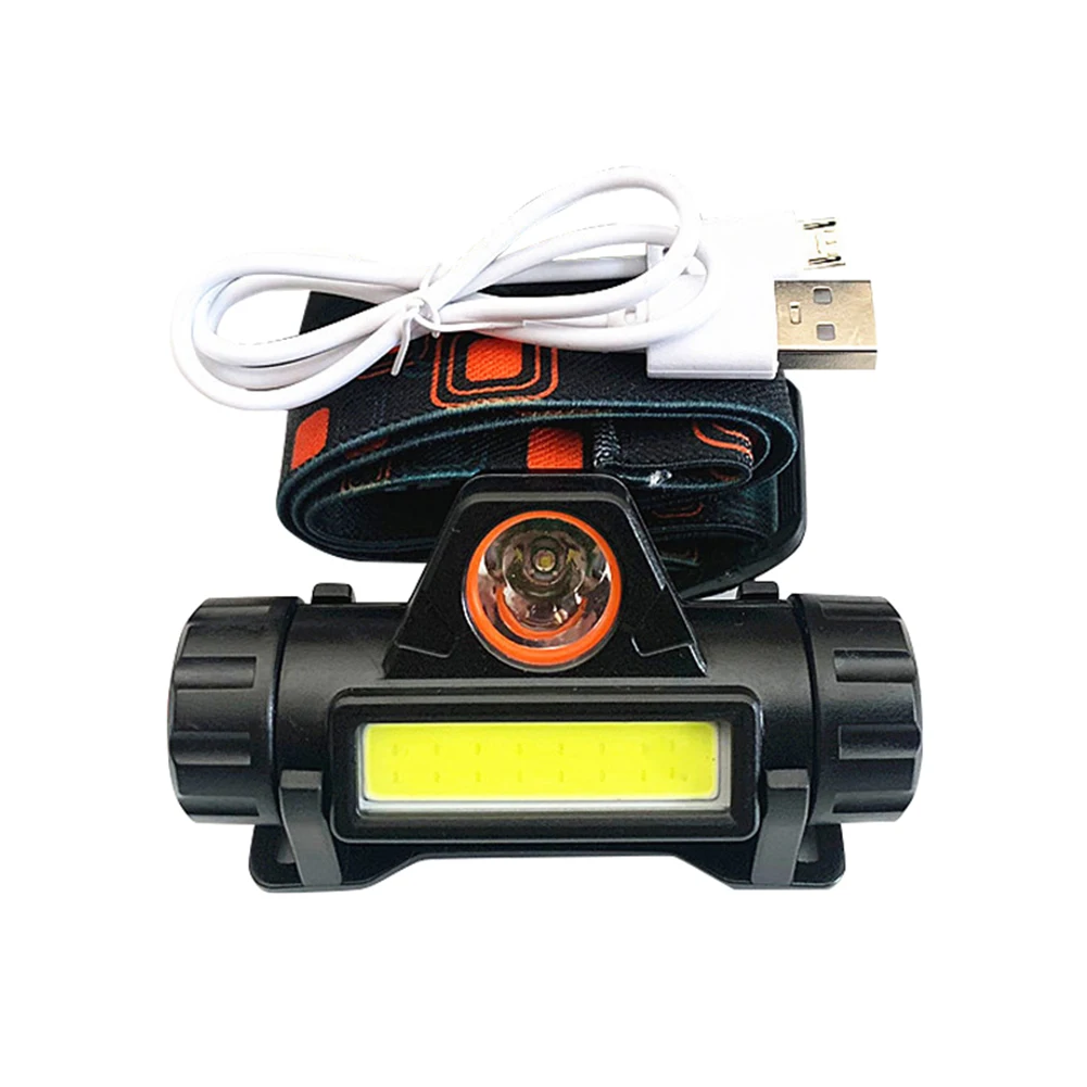 

1200mAh 200 Lumens Multi-functional USB Charging Double Lights Headlights Fishing Light with Side Magnet BHD2