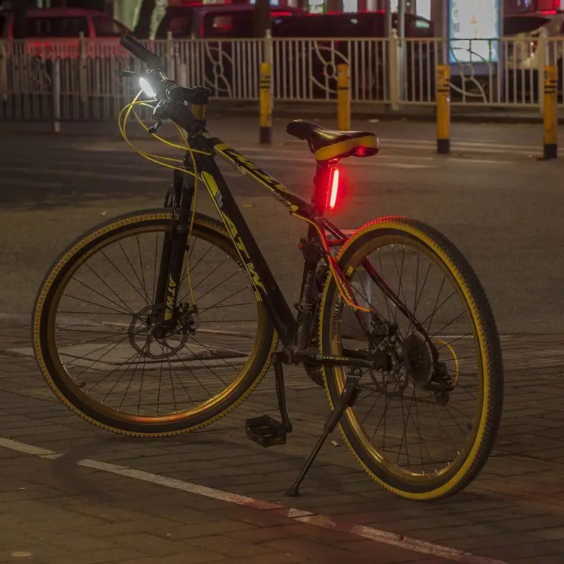 Ультра яркий велосипедный фонарь USB Перезаряжаемый велосипедный задний фонарь высокой интенсивности задний светодиодный ночной Открытый Велоспорт безопасный фонарик G8TD