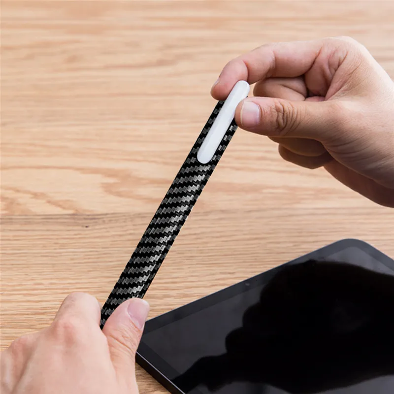 Углеродное волокно кожа для Apple Pencil 2-го поколения Чехол для iPad пенал 2 держатель ручка-стилус аксессуары