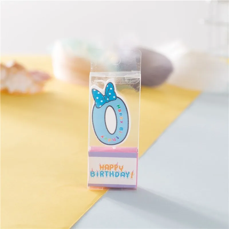 Номер 0-9 розовый синий Микки и Минни Маус свечи с изображением мышей для детей День рождения свадебные украшения аксессуары флажки для торта - Цвет: B0