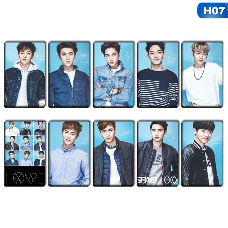H07 10 шт./компл. Youpop KPOP EXO точные LOTTO Plant 3 EX'ACT альбом самодельные бумажные карты Signature подписи LOMO фото карта Фотокарта - Цвет: H07