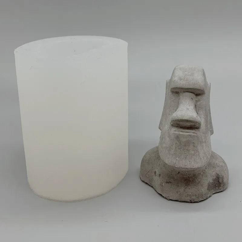 Candle Silicone Mold Easter Island Moai Statue Diy Concrete Moai