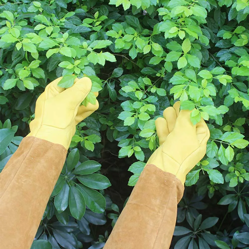 Мягкий Пчеловодство рабочие защитные двор садовые перчатки прочный отделка с длинным рукавом розового Обрезка Устойчивый К Проколам сварки