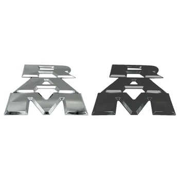 

2 Set Car Tailgate 3D RAM Letter Logo Emblem Sticker for Dodge Ram 1500 2015 2016 2017 2018 Silver & Black