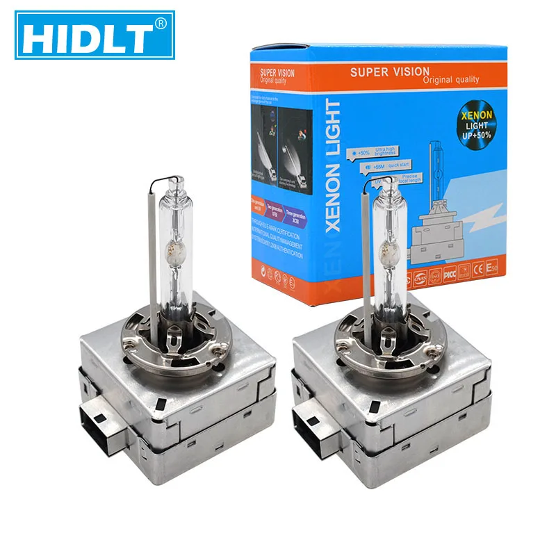 HIDLT 2PCS Xenon Standard D1S HID Replacement Bulb 35W 55W D3S Xenon Headlight Lamps 5000K 4300K 8000K 6000K Metal HID Lights (1)