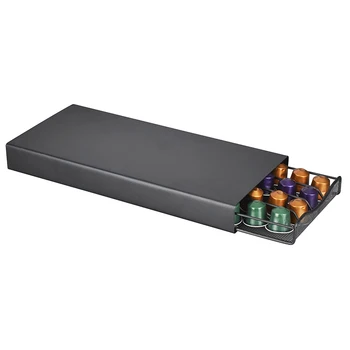 

40 Pods Coffee Capsule Organizer Storage Stand Practical Coffee Drawers Capsules Holder For Nespresso Coffee Capsule Shelves