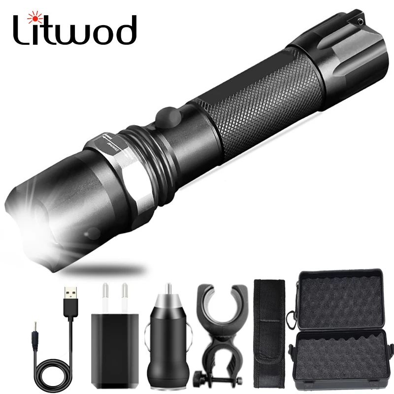 Lampe de poche tactique à Led U3 XM L2, torche Zoom étanche, en