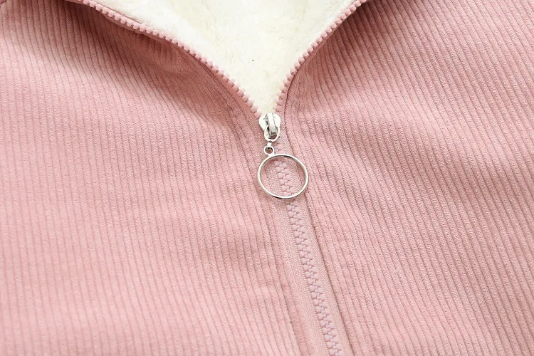 Blvyisla 4XL Вельветовая хлопковая плюс флисовая утепленная куртка пальто Женская мода Карманы фонарь рукав молния верх от куртки-парки