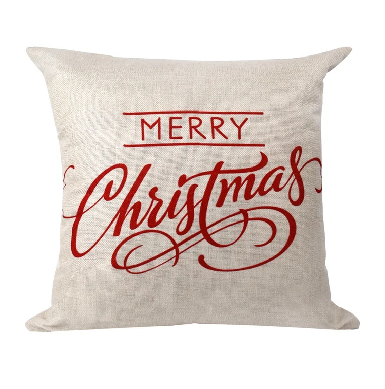 pillowcase 16 45*45 см Рождественская наволочка Чехлы Рождественский орнамент на Рождество Декор для дома Рождество Декор Noel Navidad год - Цвет: pillowcase 16