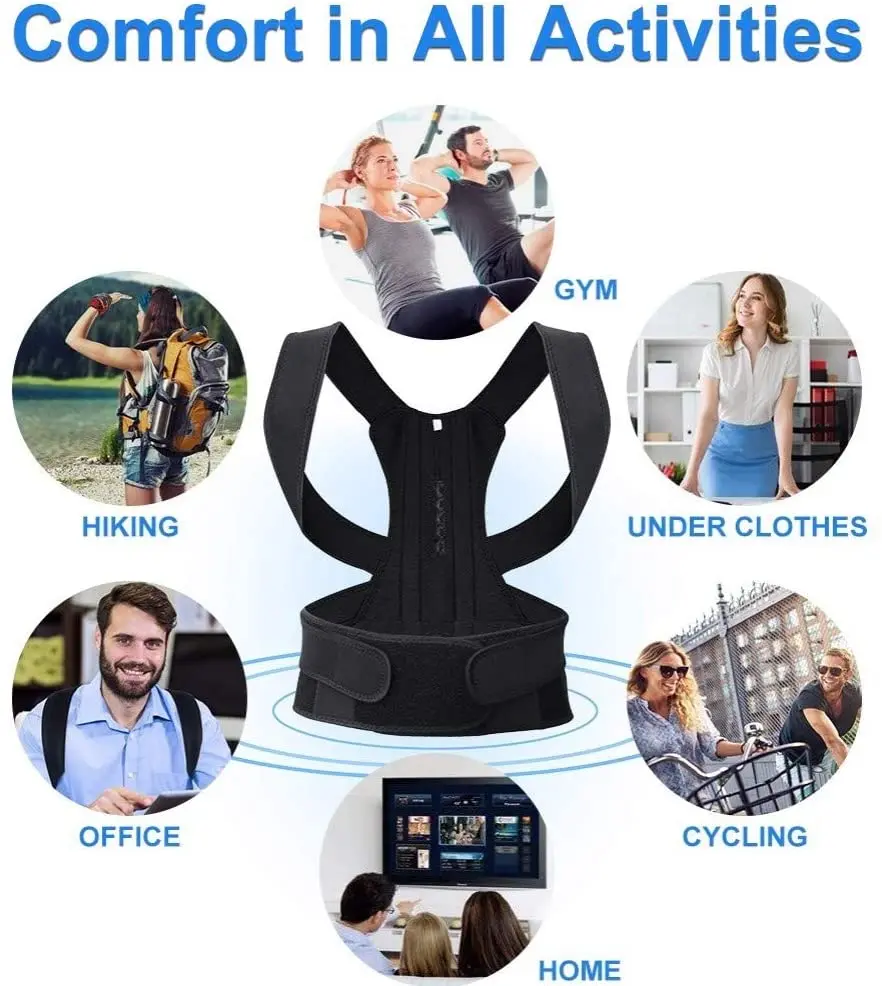 Aptoco Корректор осанки для магнитной терапии фиксатор плеча спины Поддержка пояса