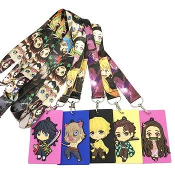 

Anime Demon Slayer Kimetsu No Yaiba Neck Strap Lanyard For Keys ID Card Badge Holder Student School Card Case Cover