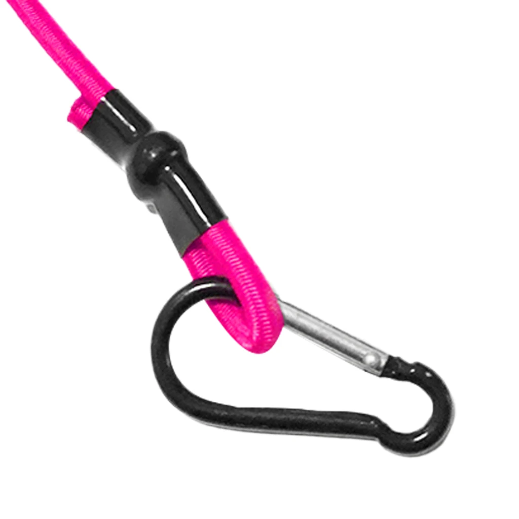 3ft Elastic Kayak Canoe Tow Leash Tow Line Secure Lanyard With 2 Carabiners for Paddle Board Tow Leash Securing Lanyard