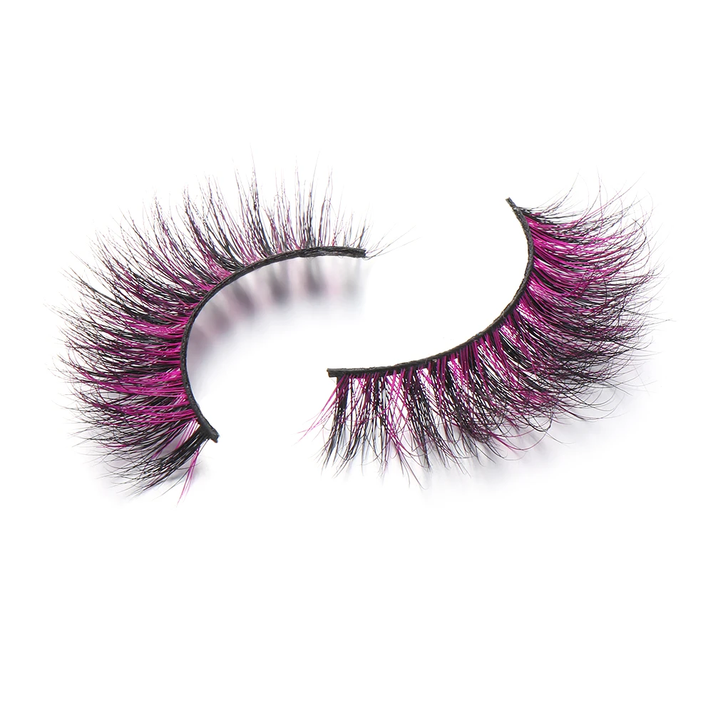 Накладные Цветные 3D ресницы из искусственной норки 1 пара натуральные пушистые
