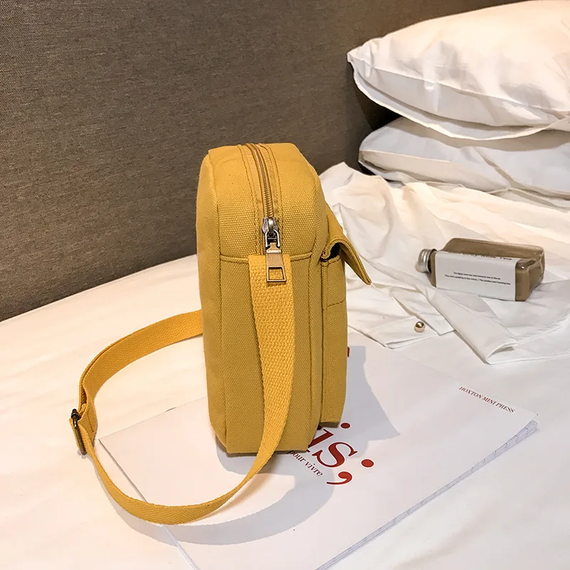 

New Style Cross-body Canvas Square Sling Bag Versitile Fashion Students Single-shoulder Bag for Women Bag